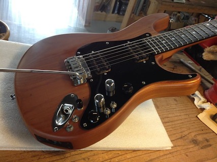brown guitar